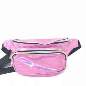 Fanny Pack Polyurethane Mini Bag w Rainbow Shine